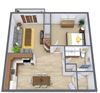 Pinehurst Apartments | One Bedroom | Plan 11E Pinehurst Apartments | One Bedroom | Plan 11E